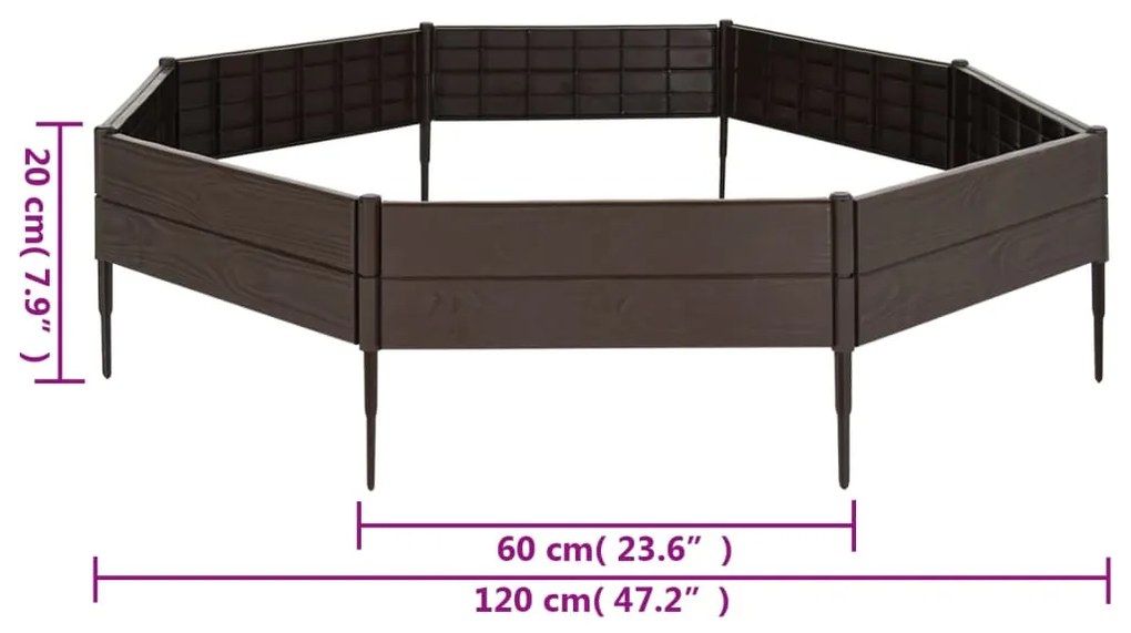 Canteiro elevado 120x120x20 cm polipropileno