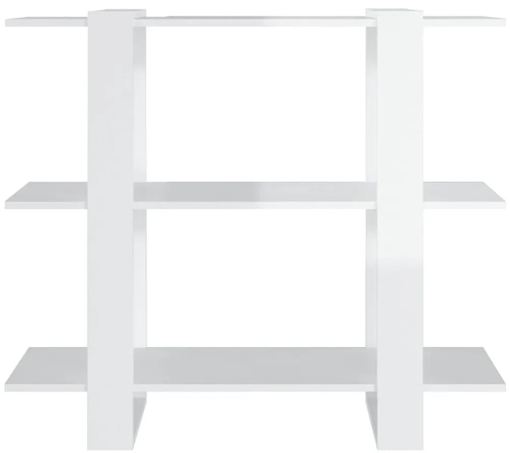 Estante/divisória 100x30x87 cm branco brilhante
