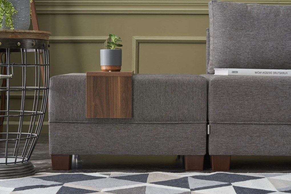 Sofá-Cama de Canto Fly – Castanho – 210x70x280 cm