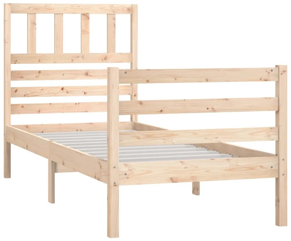 Estrutura de cama pequena solteiro 75x190 cm madeira maciça