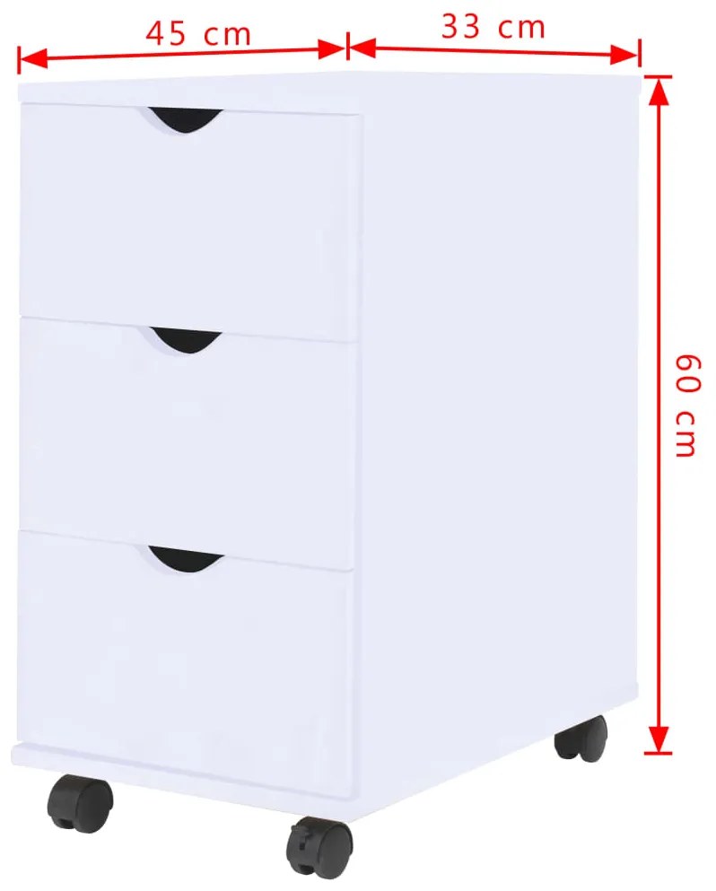 Unidade de gavetas 33x45x60 cm branco