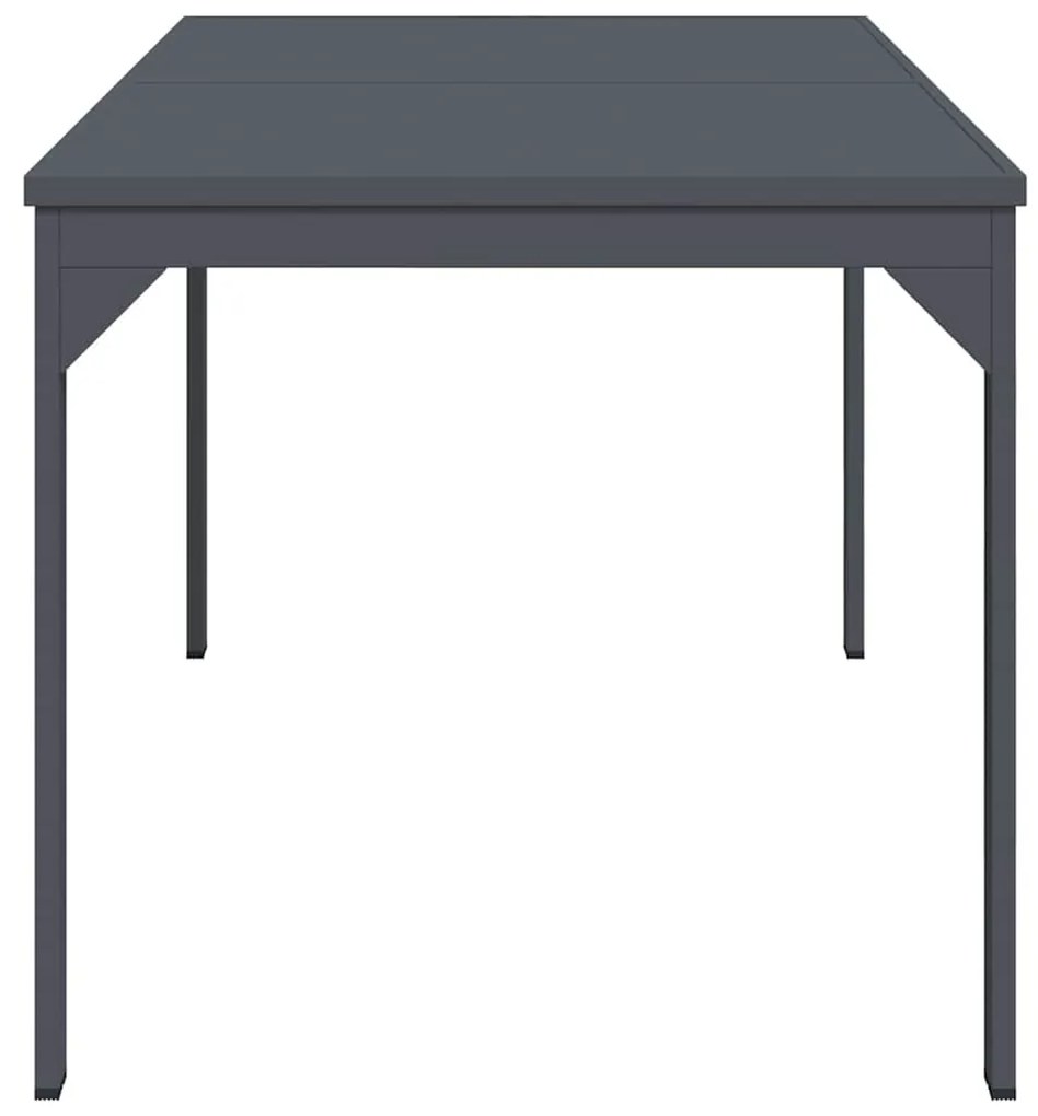 Mesa de Jardim Cinza Escuro 180 x 80 x 76 cm Alumínio