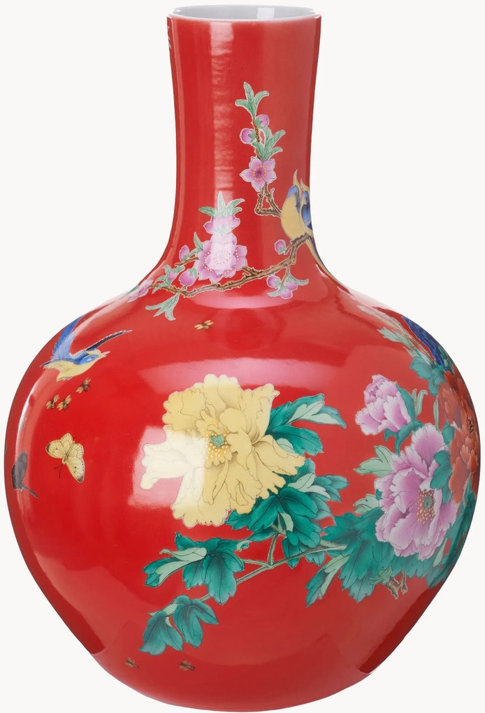 Jarra em porcelana pintada à mão Ball, Alt 57 cm
