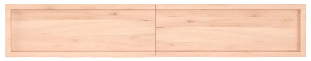 Prateleira de parede 220x40x(2-4)cm carvalho maciço não tratado