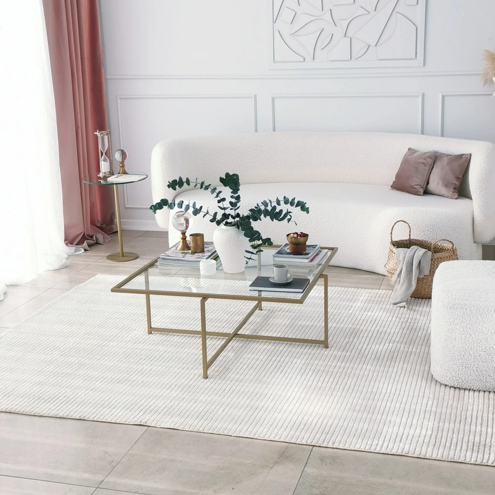 Mesa de Centro Sun S408 – Dourada – 85x35x85 cm