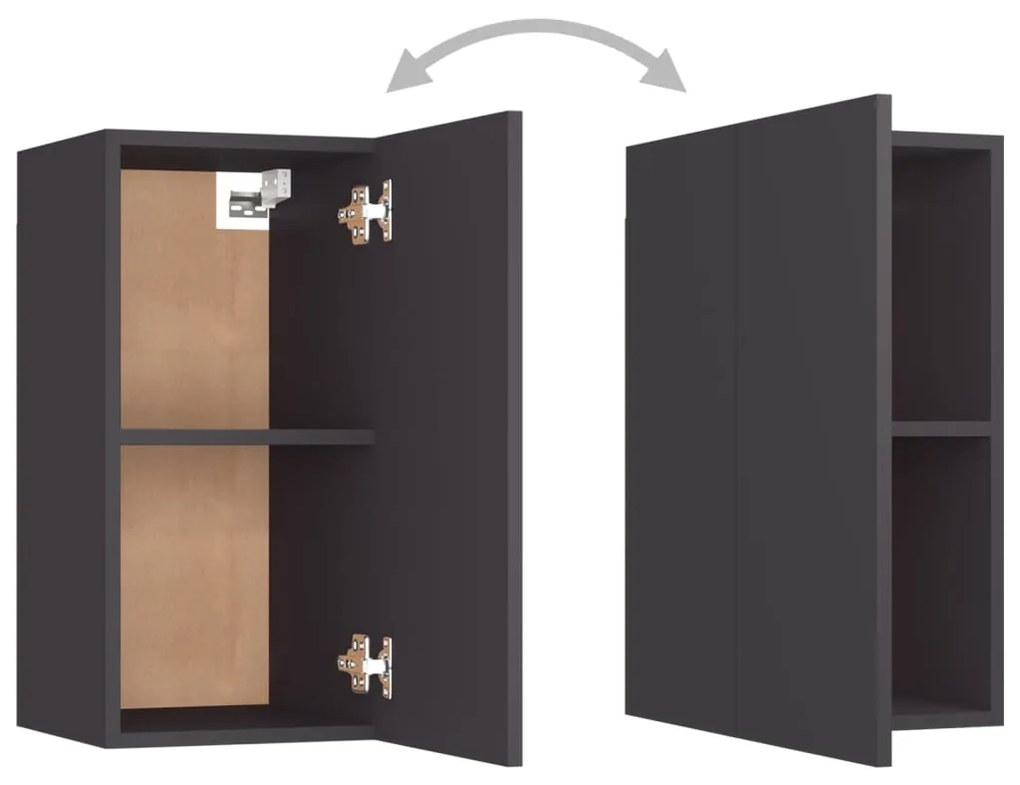 Móveis de TV 7 pcs 30,5x30x60 cm derivados de madeira cinzento