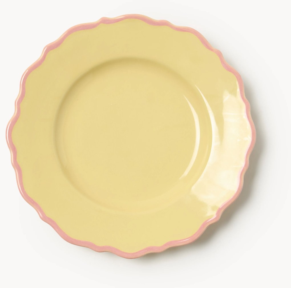Prato de pequeno-almoço Crumble, conjunto de 4, amarelo