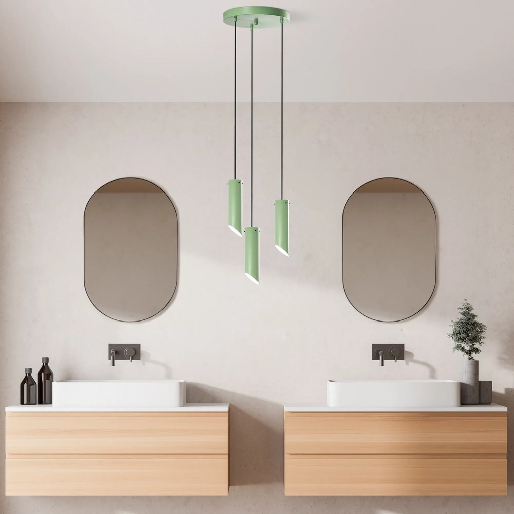 Chandelier Kesik – Mint – Diâmetro 40 cm