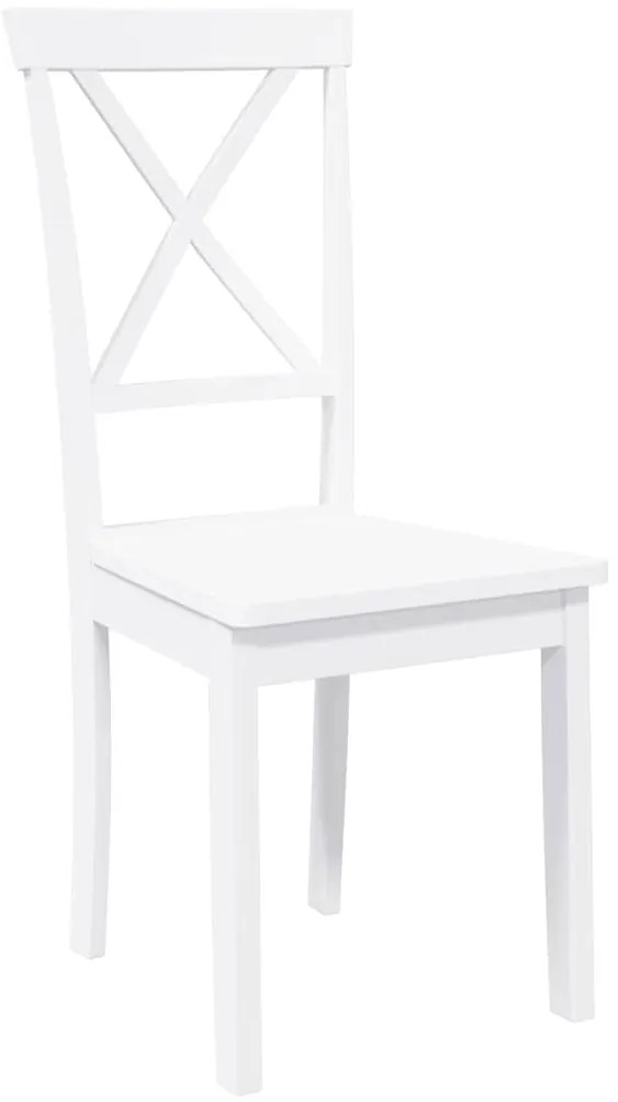 Cadeiras de jantar 2 pcs madeira de seringueira maciça branco