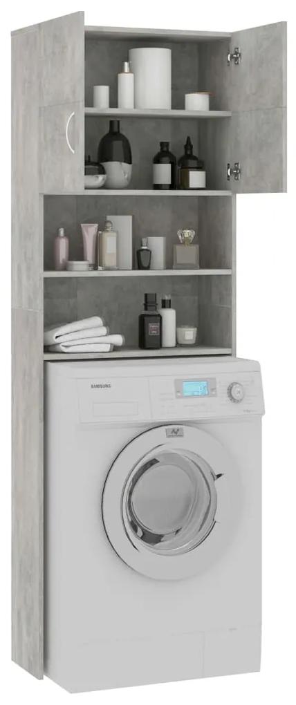 Armário máquina de lavar roupa 64x25,5x190 cm aglomerado cinza