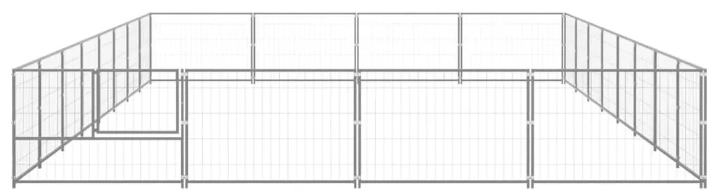 Canil para cães 32 m² aço prateado