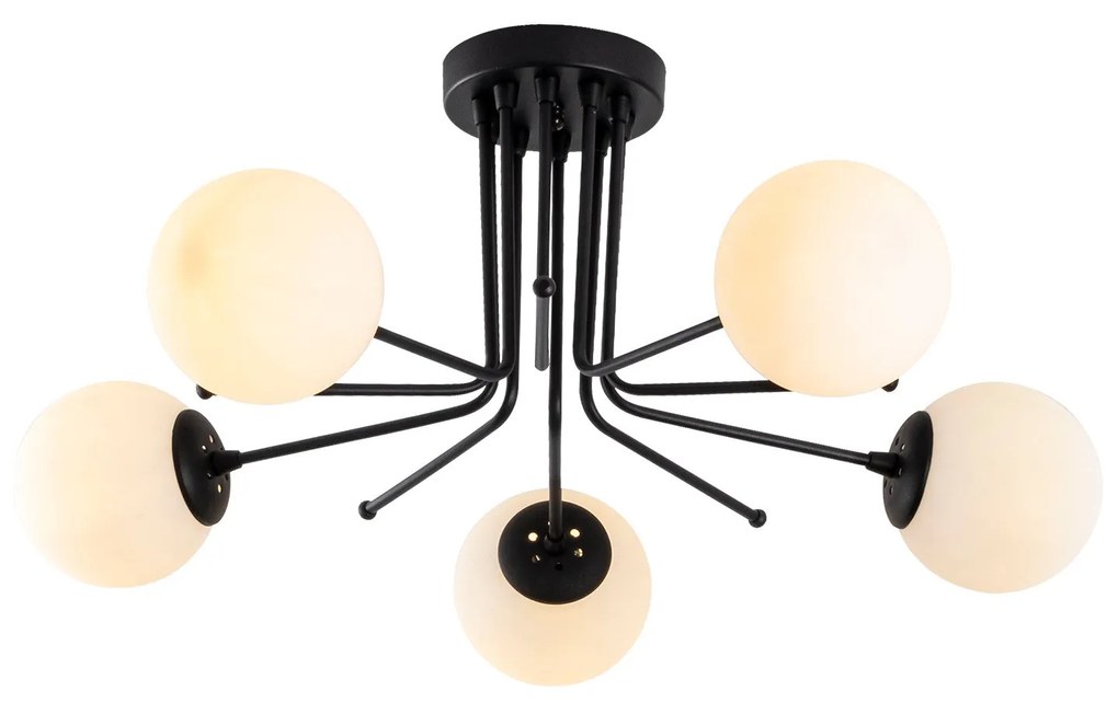 Candeeiro de Teto Daisy – Preto – Diâmetro 80 cm, Altura 34 cm