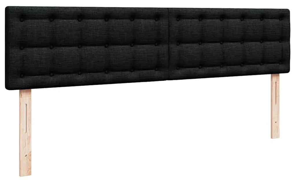 Estrutura de cama otomana com colchão 160x200 cm tecido preto