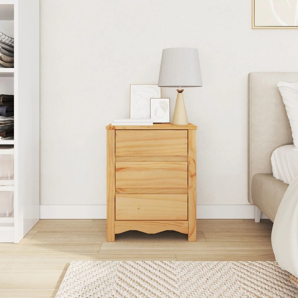 Cabeceira de Cama vidaXL "DRAMMEN" 45x35x56 cm Madeira Sólida de Pinho