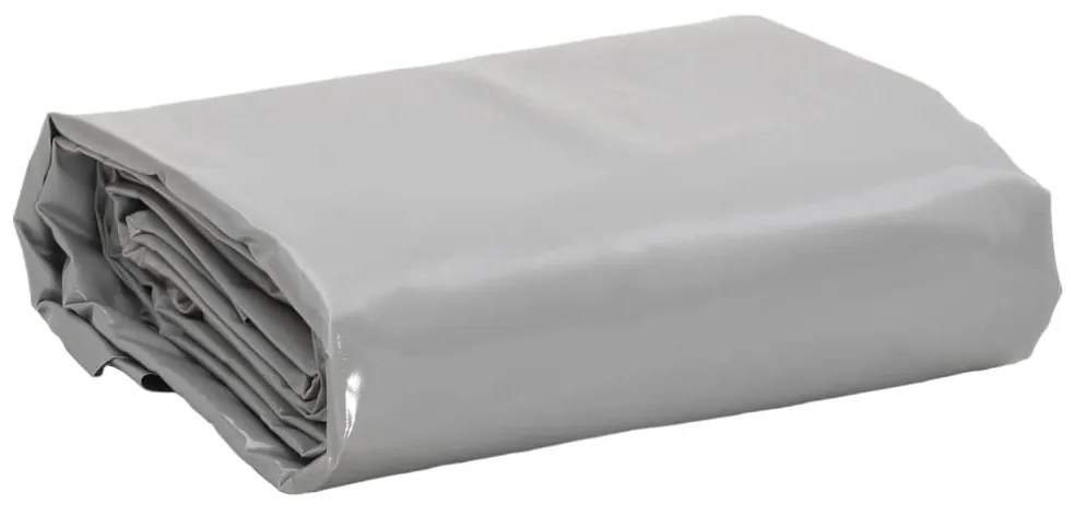 vidaXL Lona 1,5x10 m 650 g/m² cinzento
