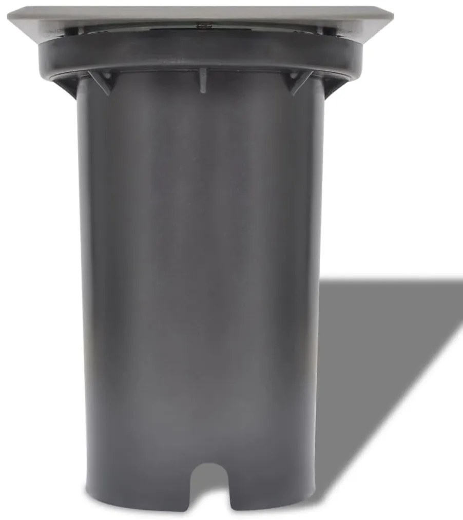 Iluminação LED p/ piso exterior, 3 pcs, quadrado