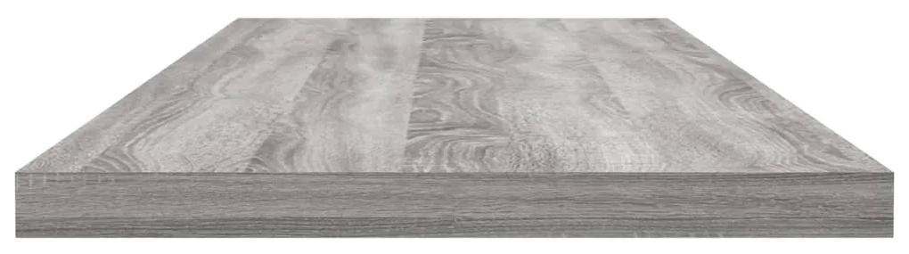 Prateleiras de parede 4pcs derivados de madeira cinzento sonoma