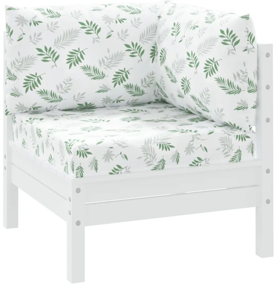 Almofadões p/ móveis paletes 3 pcs tecido oxford padrão folhas