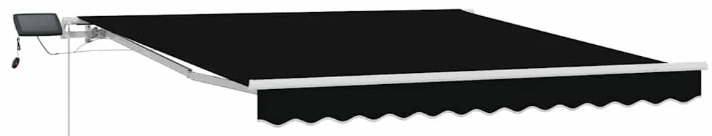Toldo Retrátil Preto with Manual Preto 300 x 250 cm Preto