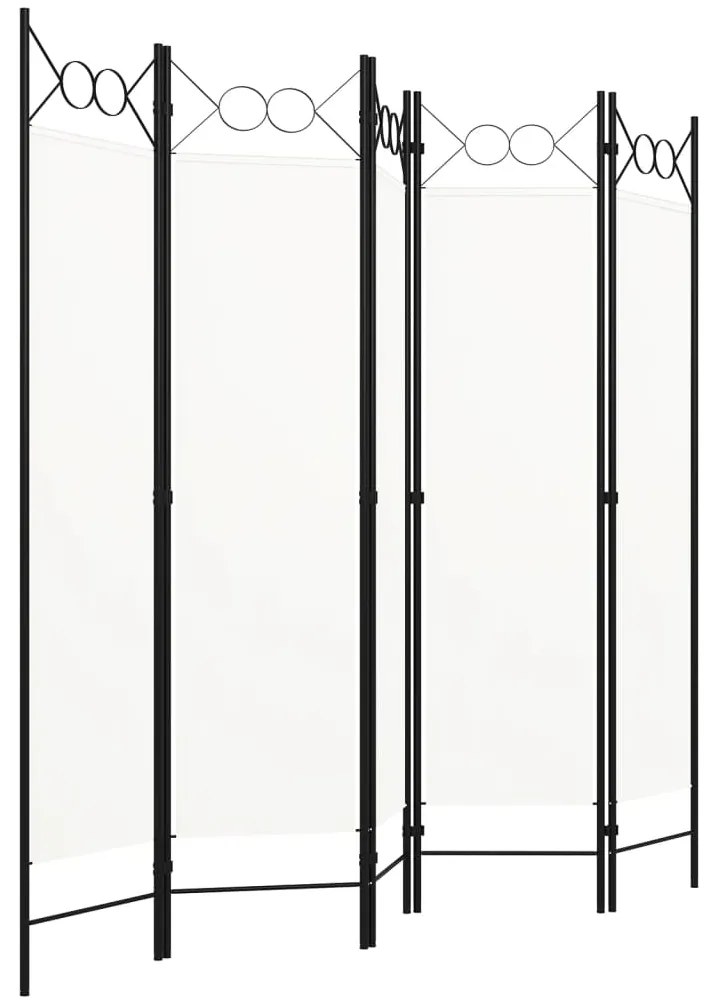 Divisória de quarto com 5 painéis 200x180 cm branco