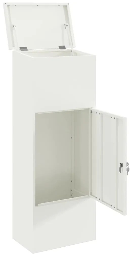 Caixa para entrega de pacotes Branco 44,5 x 29 x 110,5 cm Aço