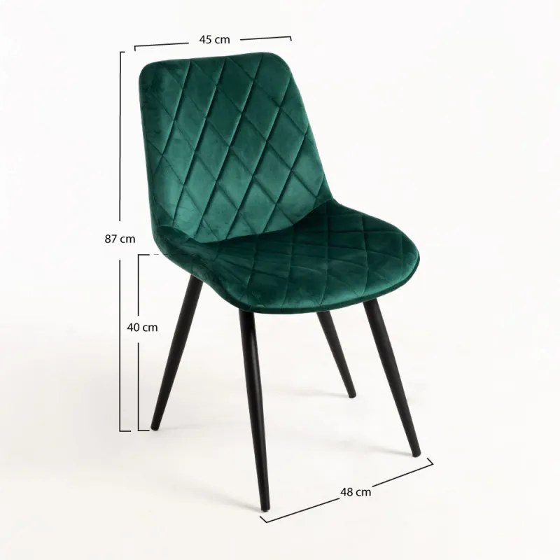Cadeira Min Veludo - Verde