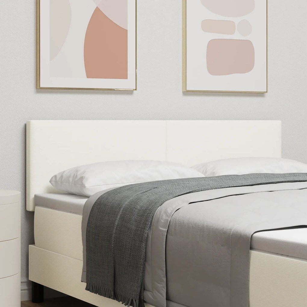 Cabeceira LED vidaXL Design Simples Creme 72 cm em Tecido de Corduroy
