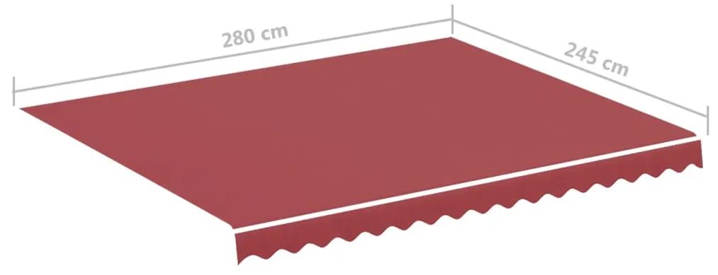 Tecido de substituição para toldo 3x2,5 m bordô