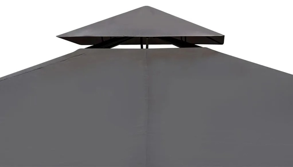 Gazebo com telhado 3 x 4 m cinzento escuro