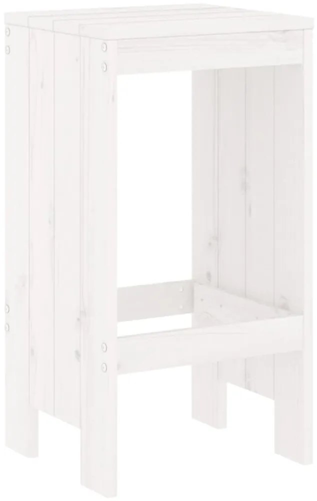 Bancos de bar 2 pcs 40x36x75 cm madeira de pinho maciça branco