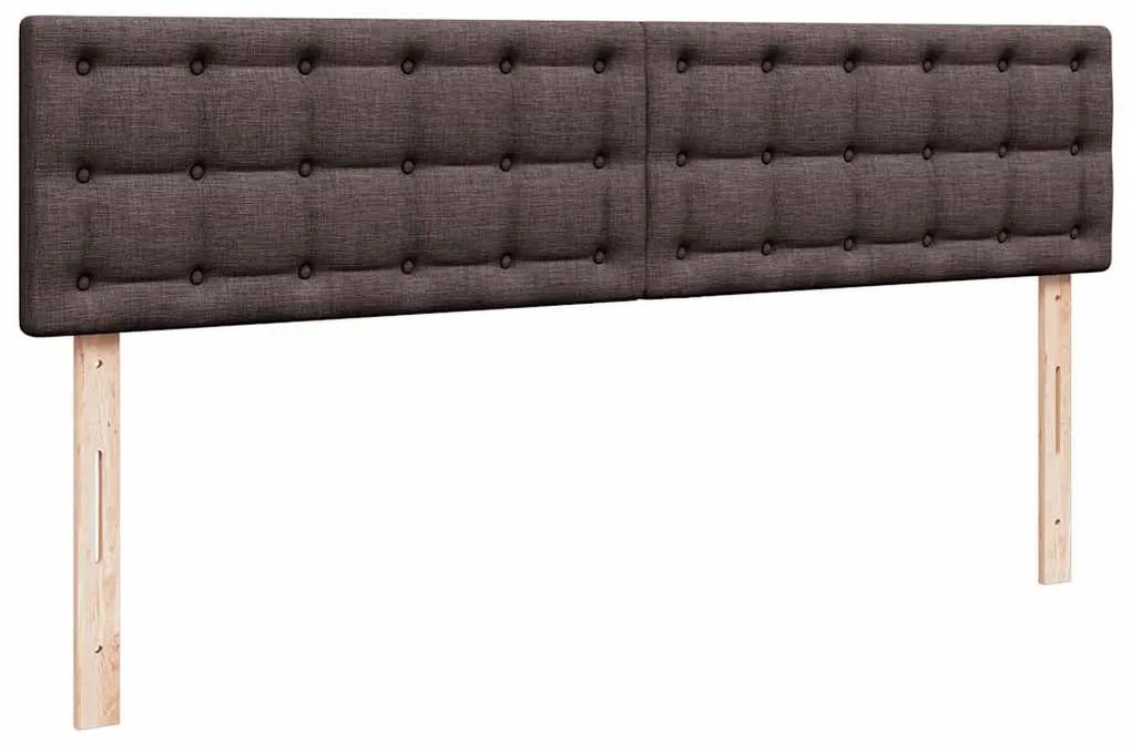 Estrutura de cama otomana com colchão 200x200cm castanho-escuro