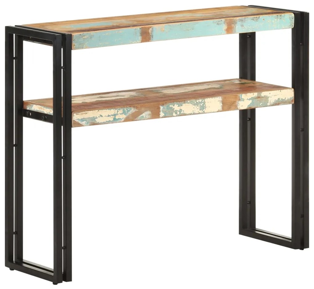 Mesa consola 90x30x75 cm madeira recuperada maciça