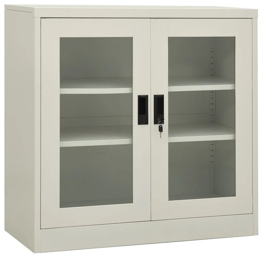vidaXL Armário de escritório 90x40x90 cm aço cinzento-claro