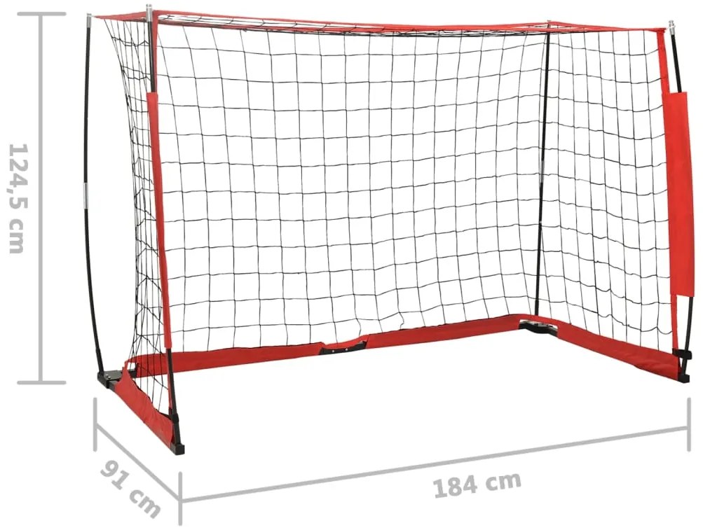 Baliza de futebol 184x91x124,5 cm aço