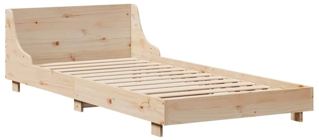 Cama sem colchão 75x190 cm madeira de pinho maciça