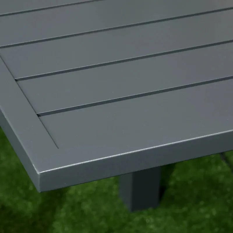 Conjunto de Refeição de Jardim – Rammor – 90-180x89 cm – Cinzento Escu