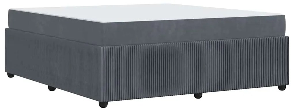 Estrutura de cama com colchão Cinzento escuro 180 x 200 cm