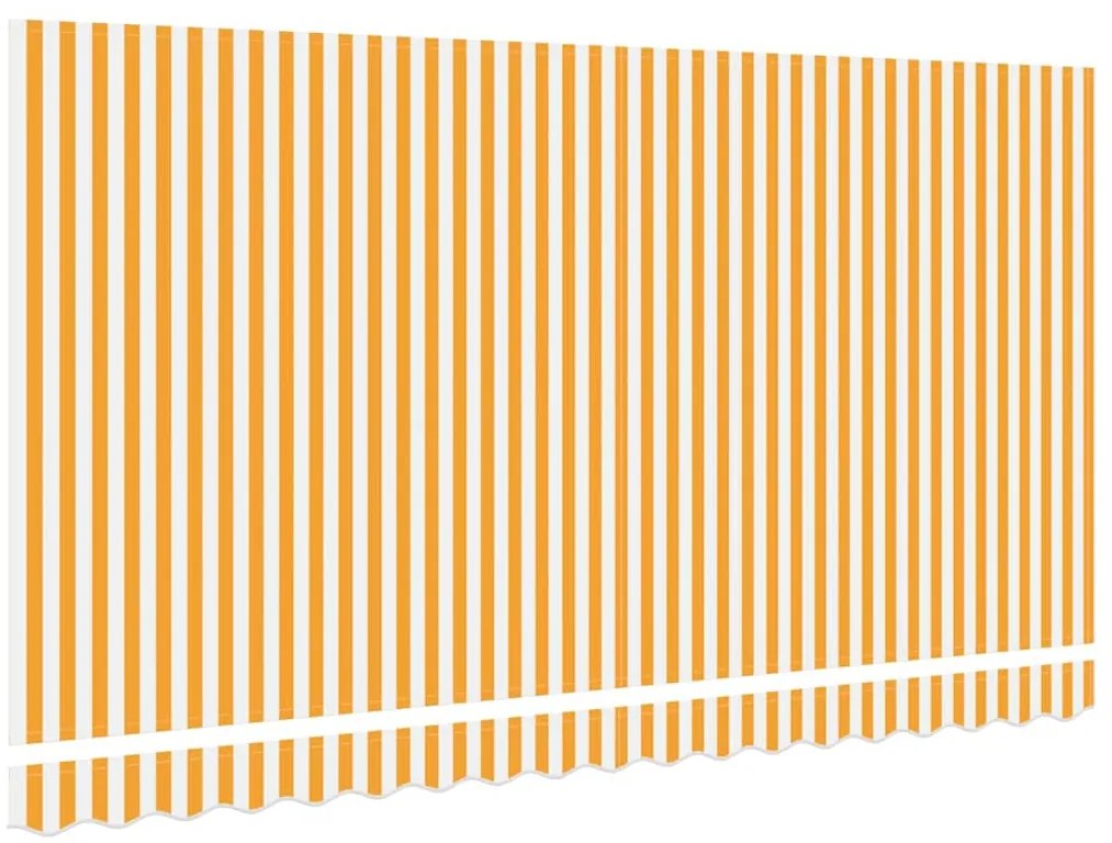 Tecido de Substituição do Toldo para Estrutura de 4x2 m Amarelo e Bran
