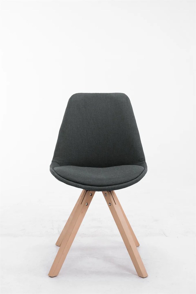 Cadeira cozinha e jantar Toulouse em tecido Square 48 x 84 x 56 cm Cinzento escuro