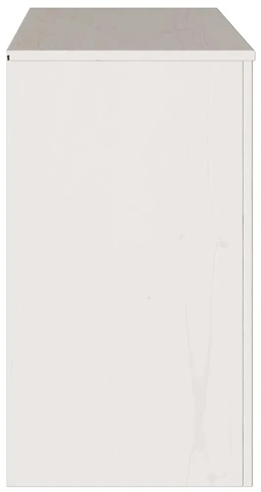 Sideboard vidaXL "DRAMMEN" Branco 114x43x75,5 cm Madeira Sólida Pinus