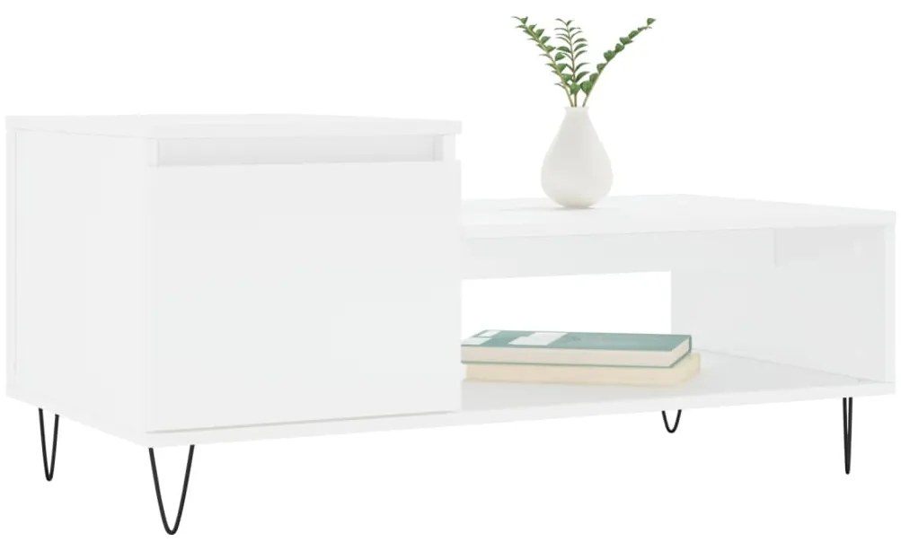 Mesa de centro 100x50x45 cm derivados de madeira branco