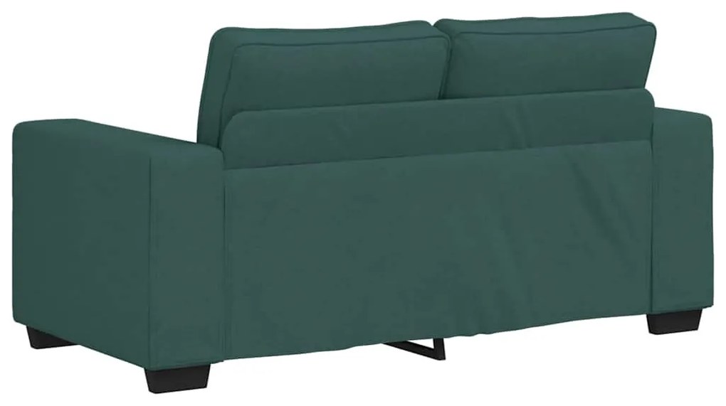 Sofá de 2 lugares 120 cm tecido verde-escuro