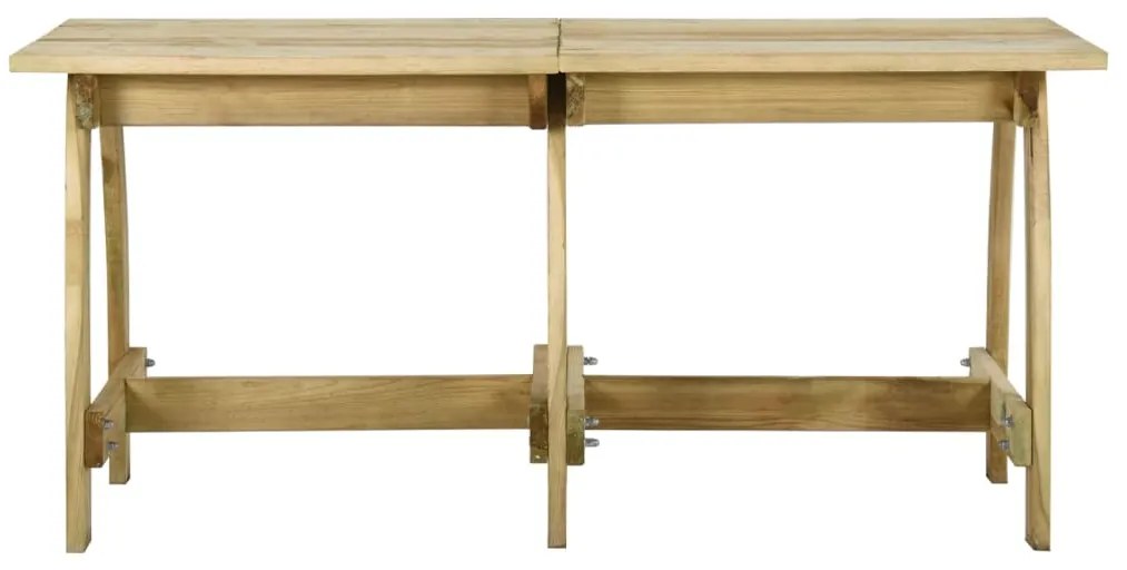 Mesa de jardim 160x74x75 cm madeira de pinho impregnada