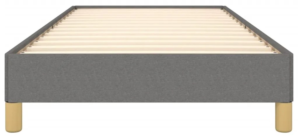 Estrutura de cama sem colchão 100x200 cm tecido cinzento-escuro