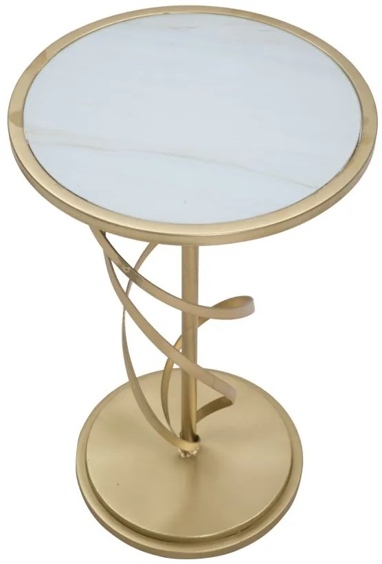 MESA DE APOIO GLAM SPIRAL Ø 38X61,5 CM DOURADA