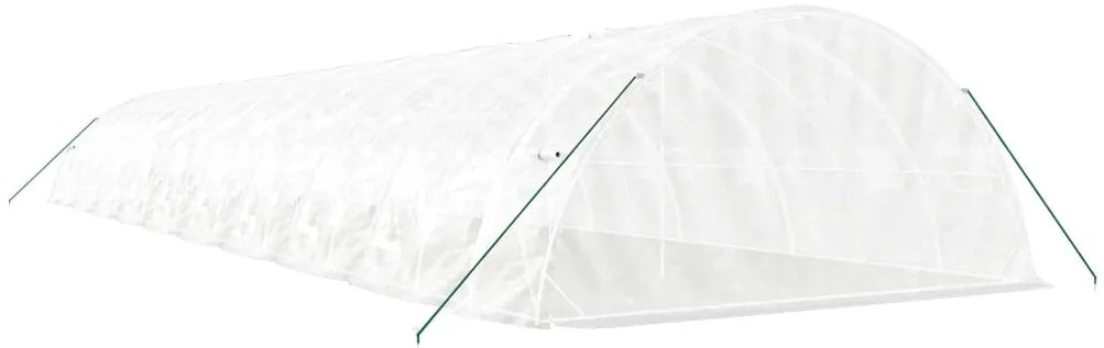 Estufa com estrutura de aço 100 m² 20x5x2,3 m branco