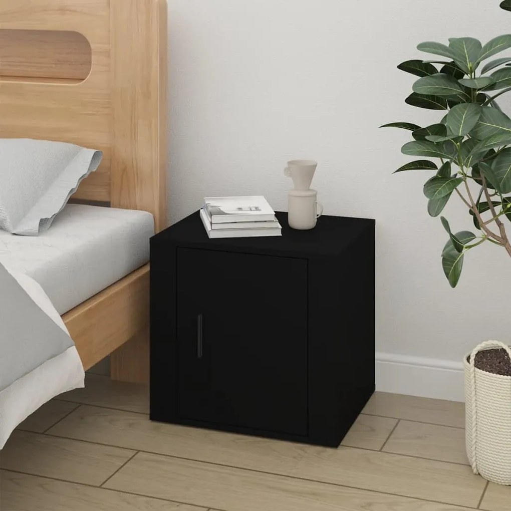 816690 vidaXL Mesa de cabeceira 50x39x47 cm preto