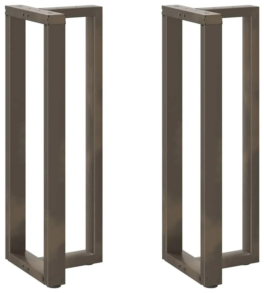vidaXL Pés de mesa de bar em forma de T, 2 peças, preto, 40x35x(110-111) cm, aço