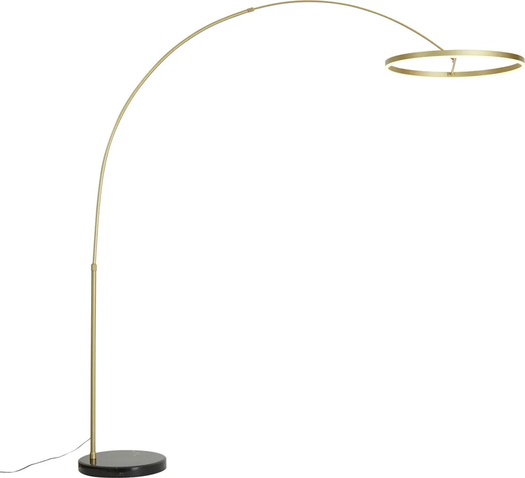 Candeeiro de Arco de Design Dourado Incl. LED Regulável em 3 Níveis - Anello