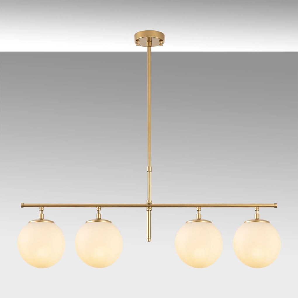Candeeiro de Teto Roe – Dourado Brilhante – 81 x 15 x 36-76 cm